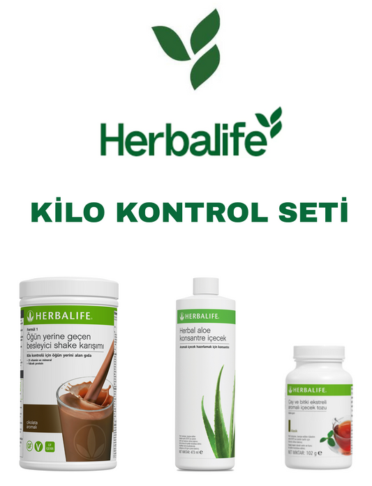 Herbalife Kilo Kontrol Seti (Çikolata aromalı shake, aloe vera, 102 gr klasik çay)